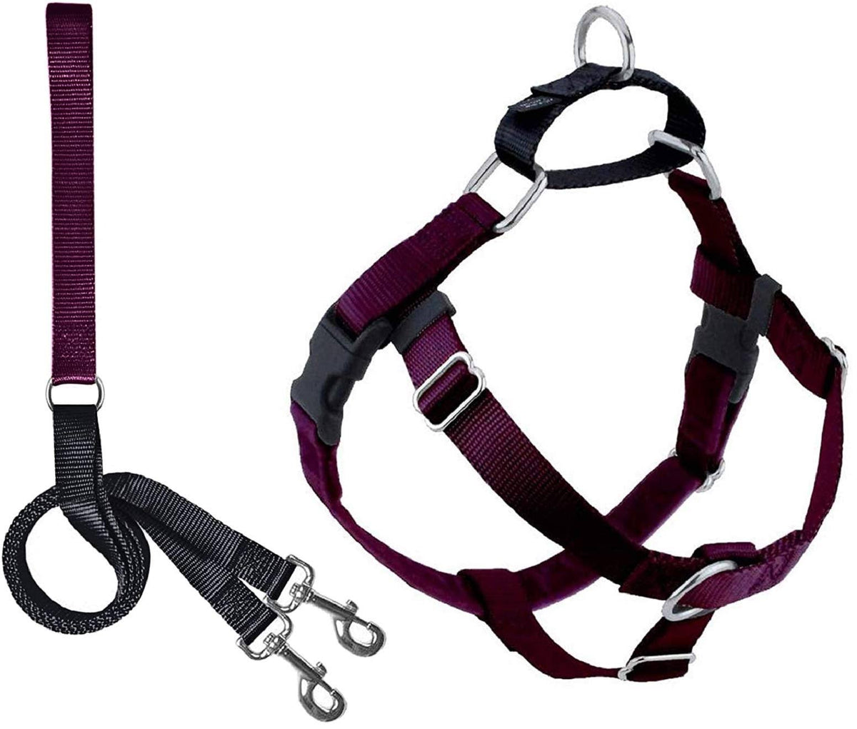 Burgundy X-Large No Pull Dog Harness and Leash R640151