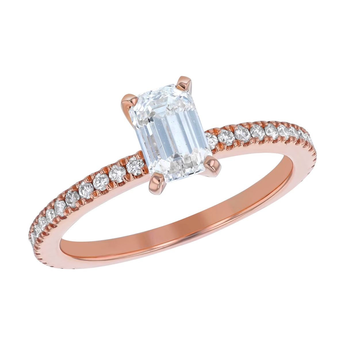 Emerald-cut Diamond Engagement Ring K652