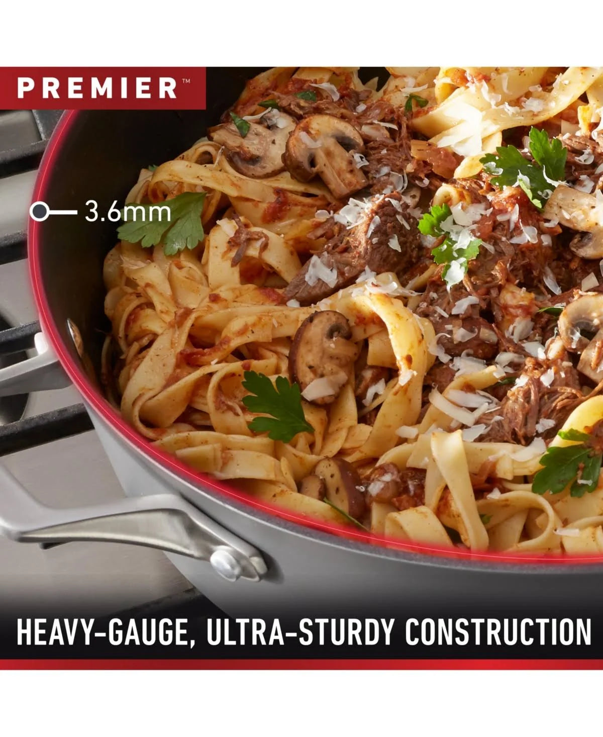 Hard-Anodized Nonstick 7-Quart Sauteuse with Cover L328