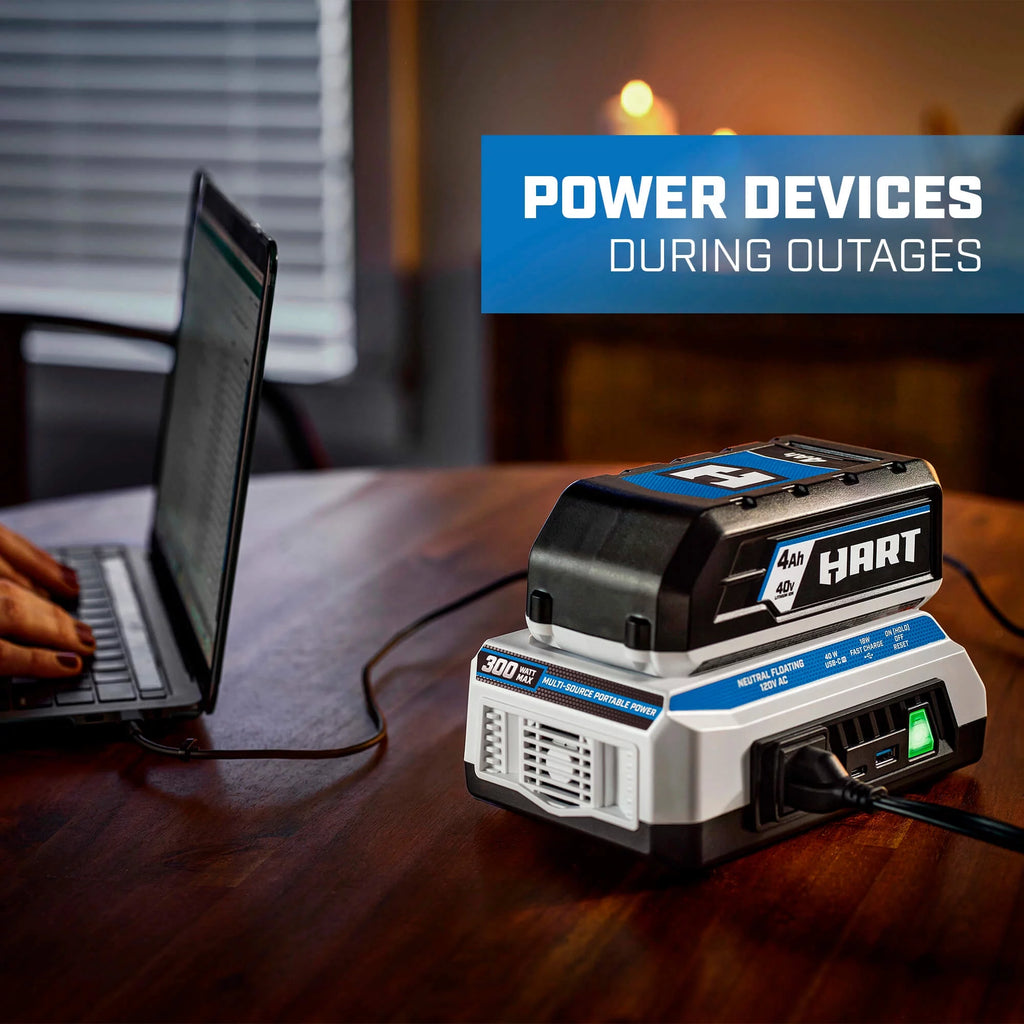 300 Watt Battery Powered Power Source with LED Light and Carry Handle C2187
