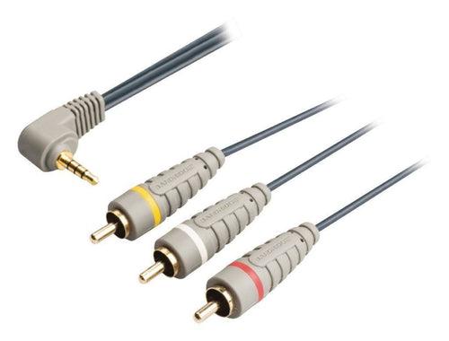 2m 3.5mm 3X RCA Cable Black U67967