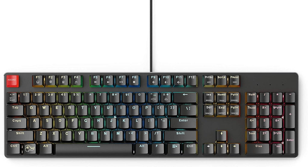 60% Compact Size 61 Key RGB LED Backlit Brown Switches Hot Swap Switches Mechanical Gaming Keyboard B985