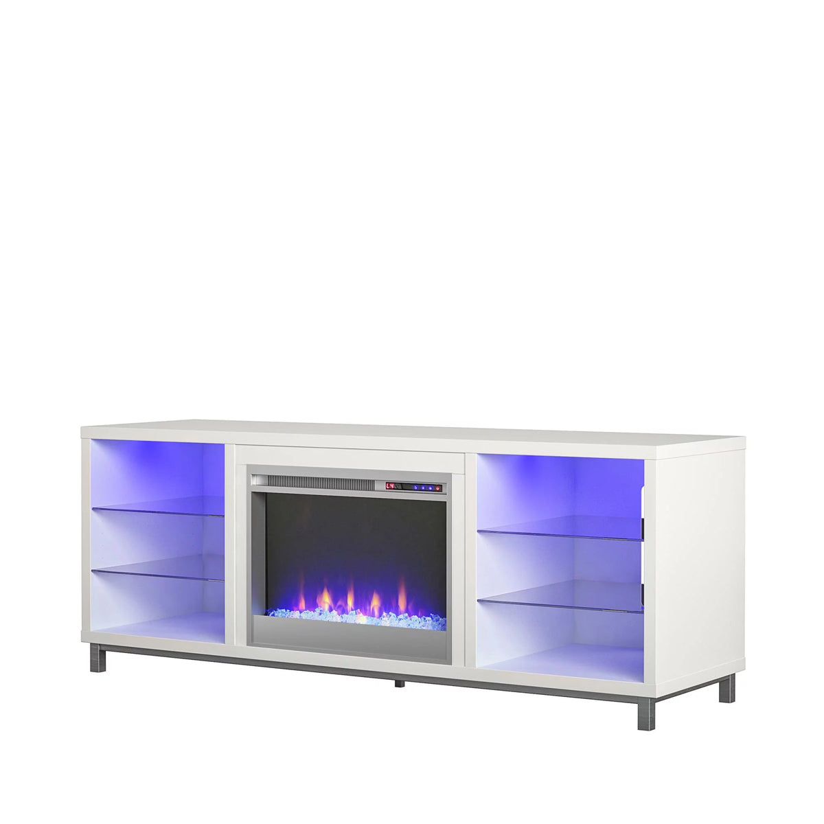 White Fireplace TV Stand E329
