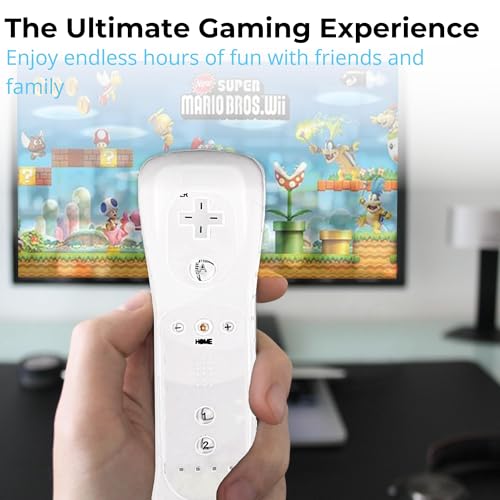 White Wii Console with 2 Remotes, 2 Nunchucks, Dual Dock Stand, Sensor Bar, AV Cable and 2 Gaming Sleeves P46413