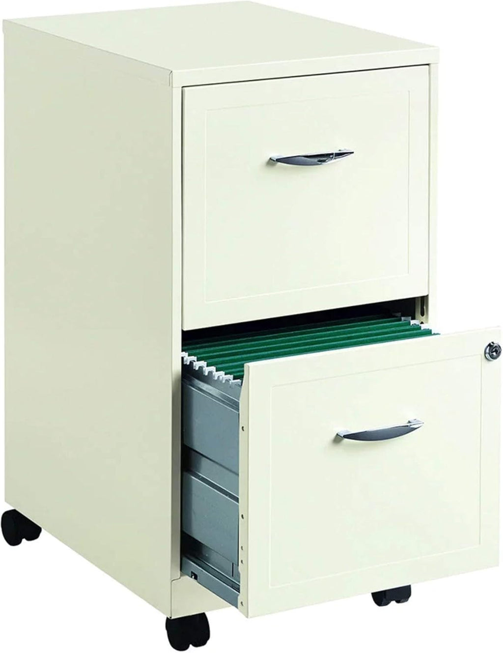 18 2 Drawer Mobile Vertical Metal File Cabinet Metallic Charcoal O23860