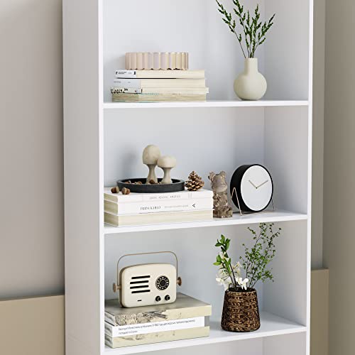 6-Tier Dark Gray Freestanding Bookcase and Bookshelf Z828