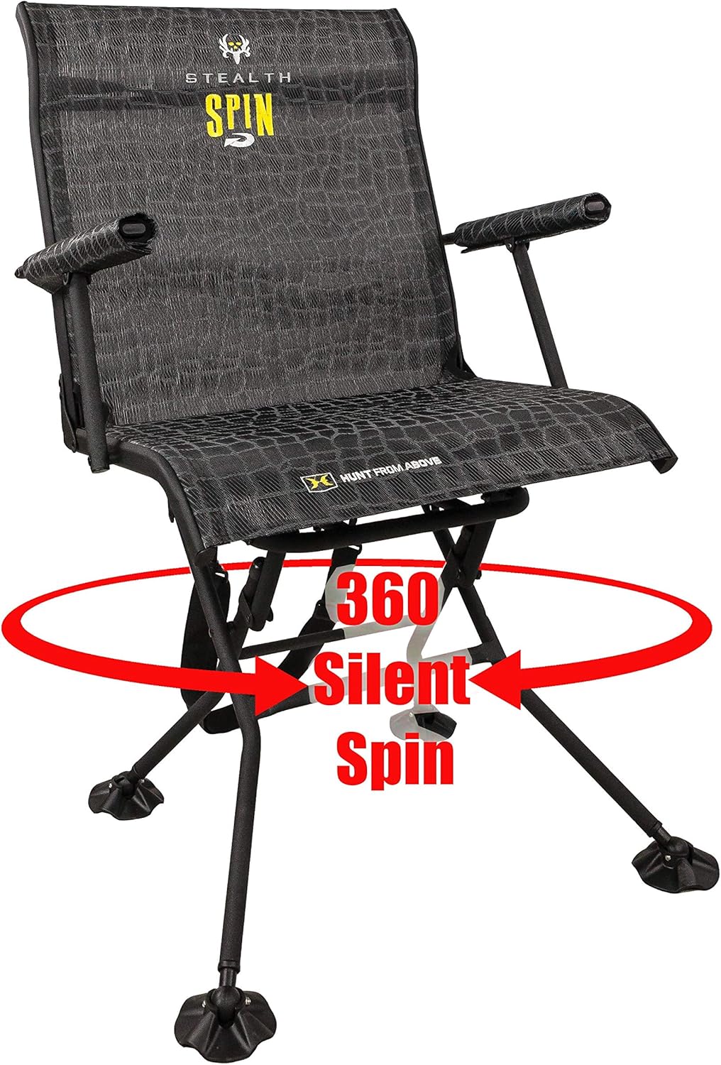 Black Swiveling Portable Chair B503