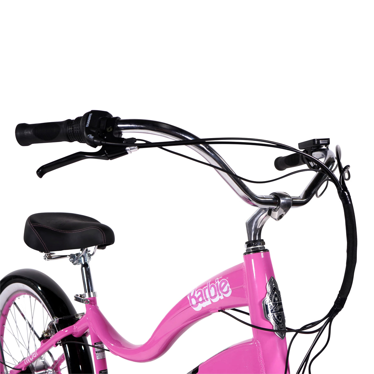 26" 36V Electric Cruiser E-Bike with Pedal-Assist, 250W Motor, Pink U6764