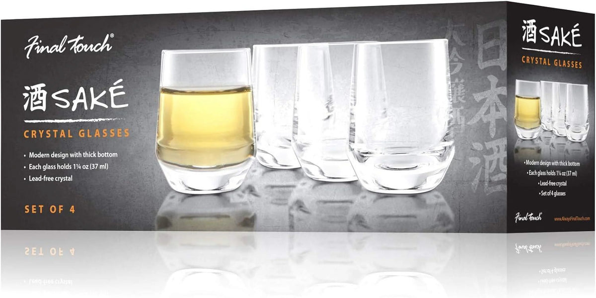 Sake Glasses, Set Of 4, Lead-Free Crystal Q571922