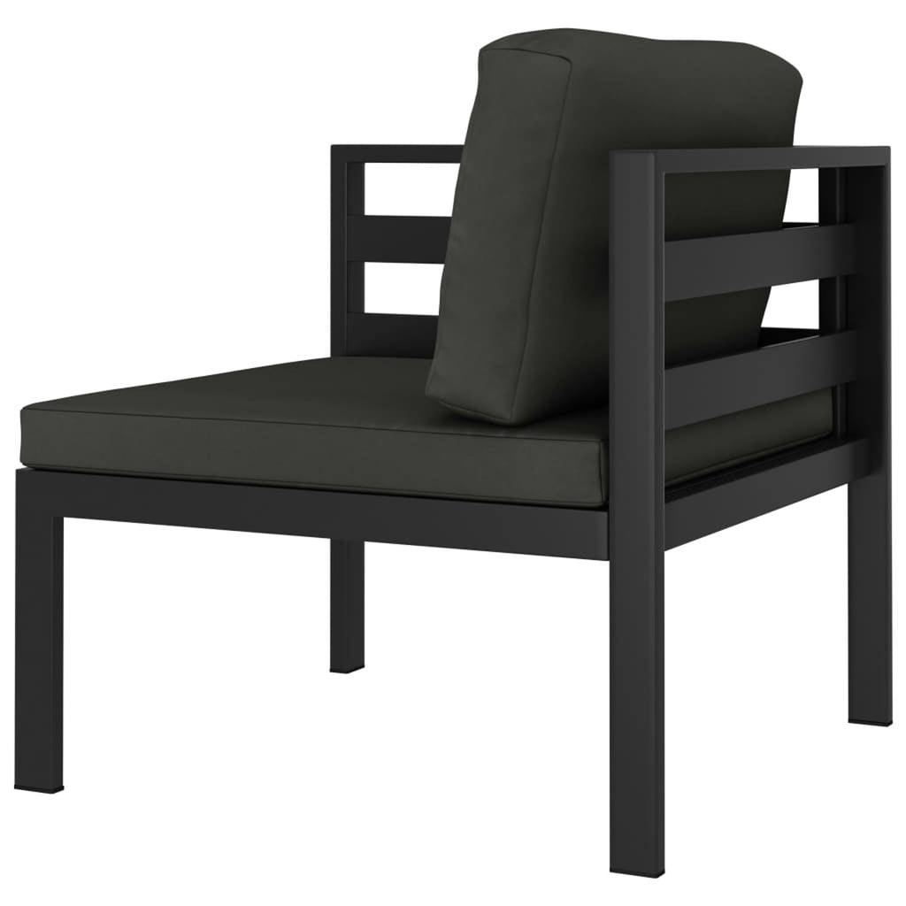 Anthracite Sectional Corner Sofa with Cushions S765