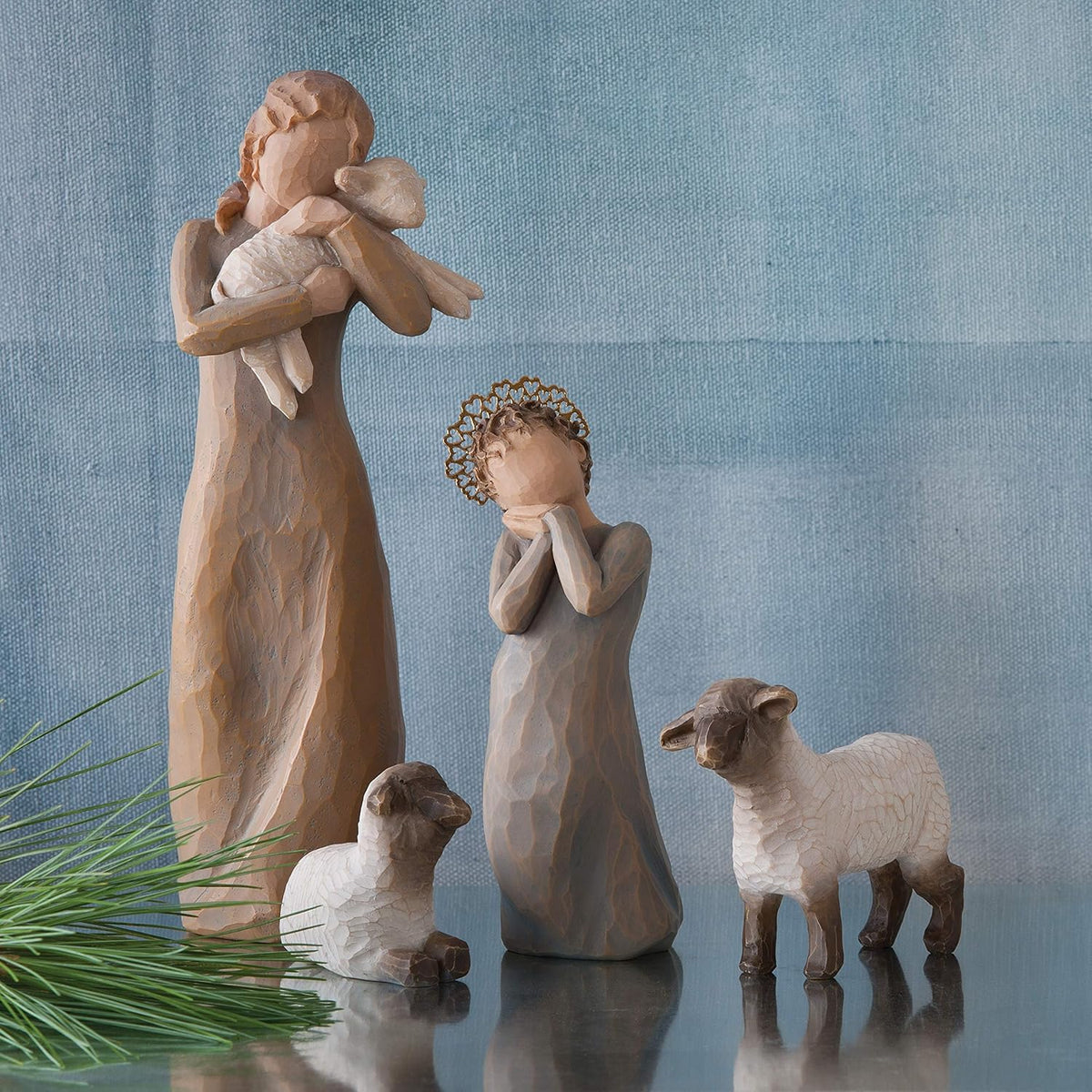 3-piece set hand-painted nativity figures U730