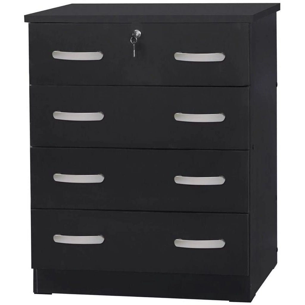 Tufted Full Bed Dresser with Lock & Nightstand 3-Piece Set Y5668