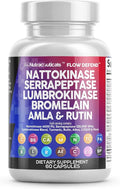 Nattokinase Serrapeptase Lumbrokinase Enzyme Supplement Capsules H713