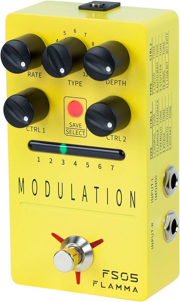 Cabinet Simulator Stereo Guitar Pedal with 11 Built-in Effects N8147