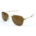 Gold Frame Amber Poly Lens 52mm Pilot Sunglasses K320813