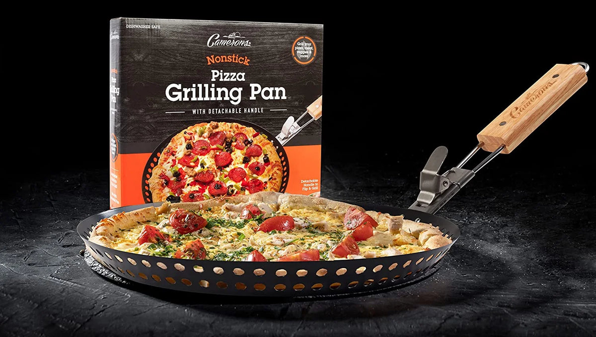 Perforated Non-stick Pizza Grill Pan with Removable Handle T5137