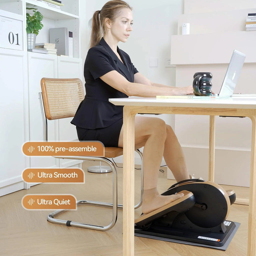 Under Desk Magnetic Elliptical Machine with Foot Massage M28453