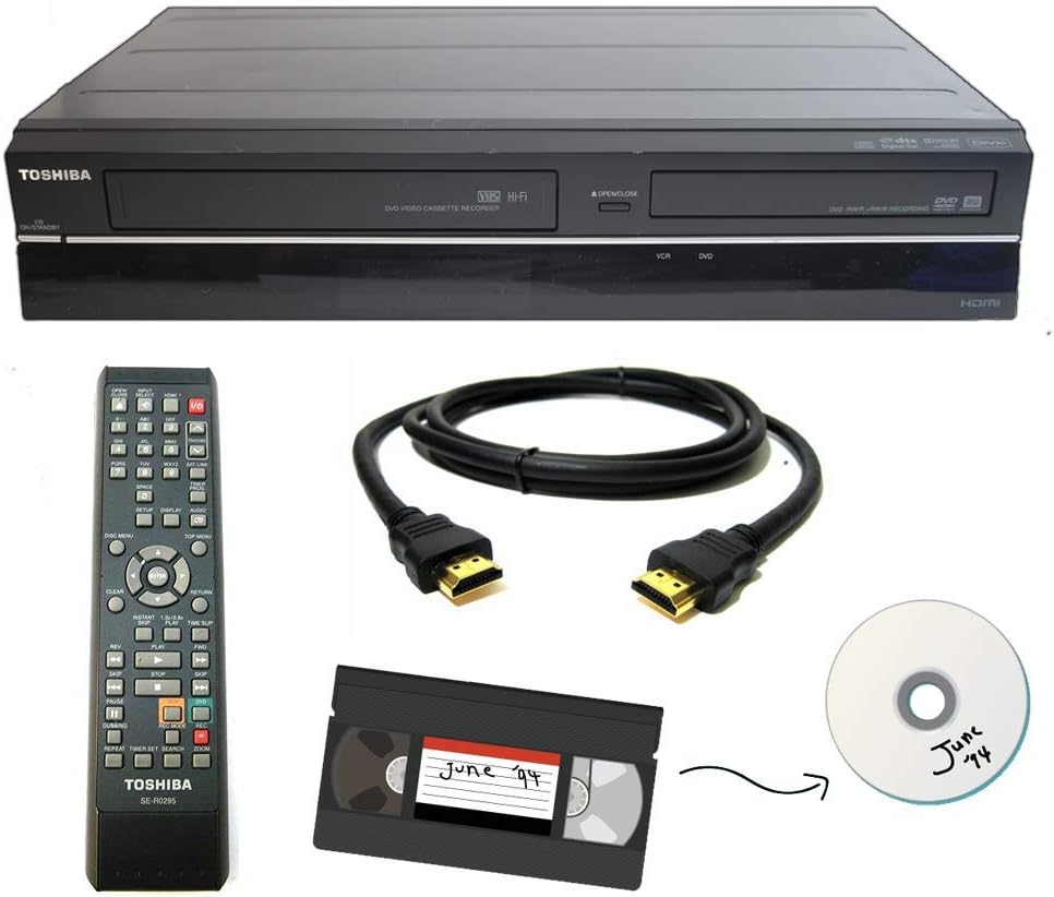 VHS to DVD Recorder VCR Combo with Remote, HDMI R631914