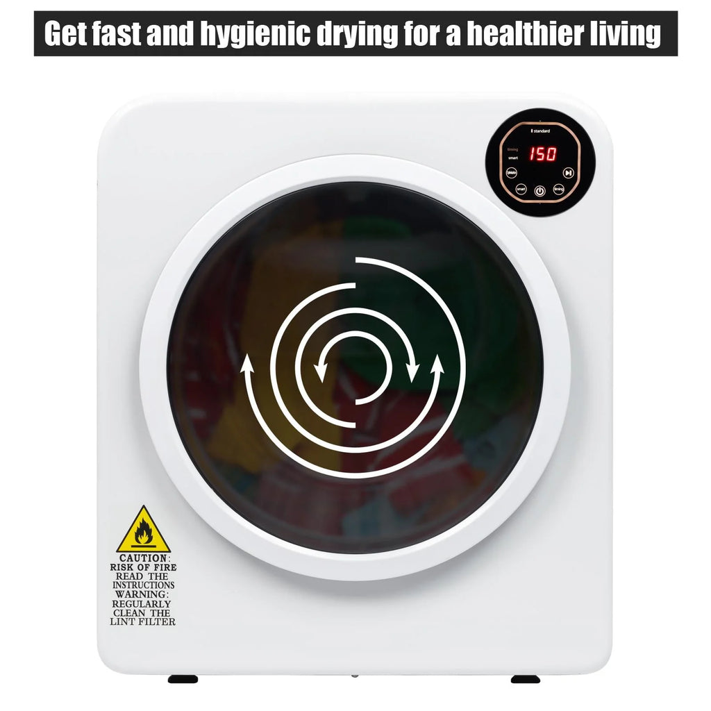 13.2Ibs Compact Electric Laundry Dryer with Stainless Steel Tub T899602