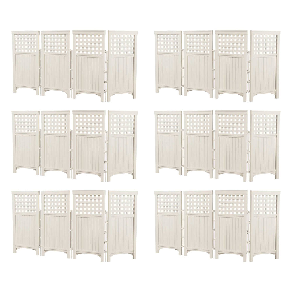Taupe Steel and Resin 4 Panel Yard Enclosure S693842