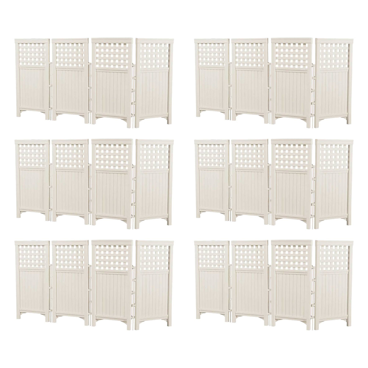 Taupe Steel and Resin 4 Panel Yard Enclosure S693842