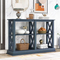 Navy Blue 3-Tier Console Table Y60919
