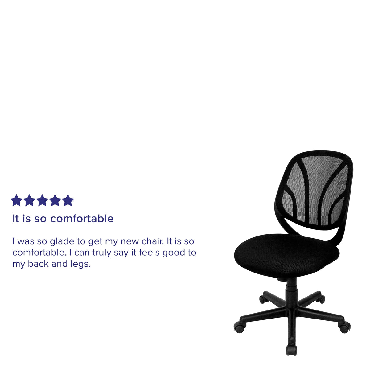 Black Mesh Swivel Office Chair W822329