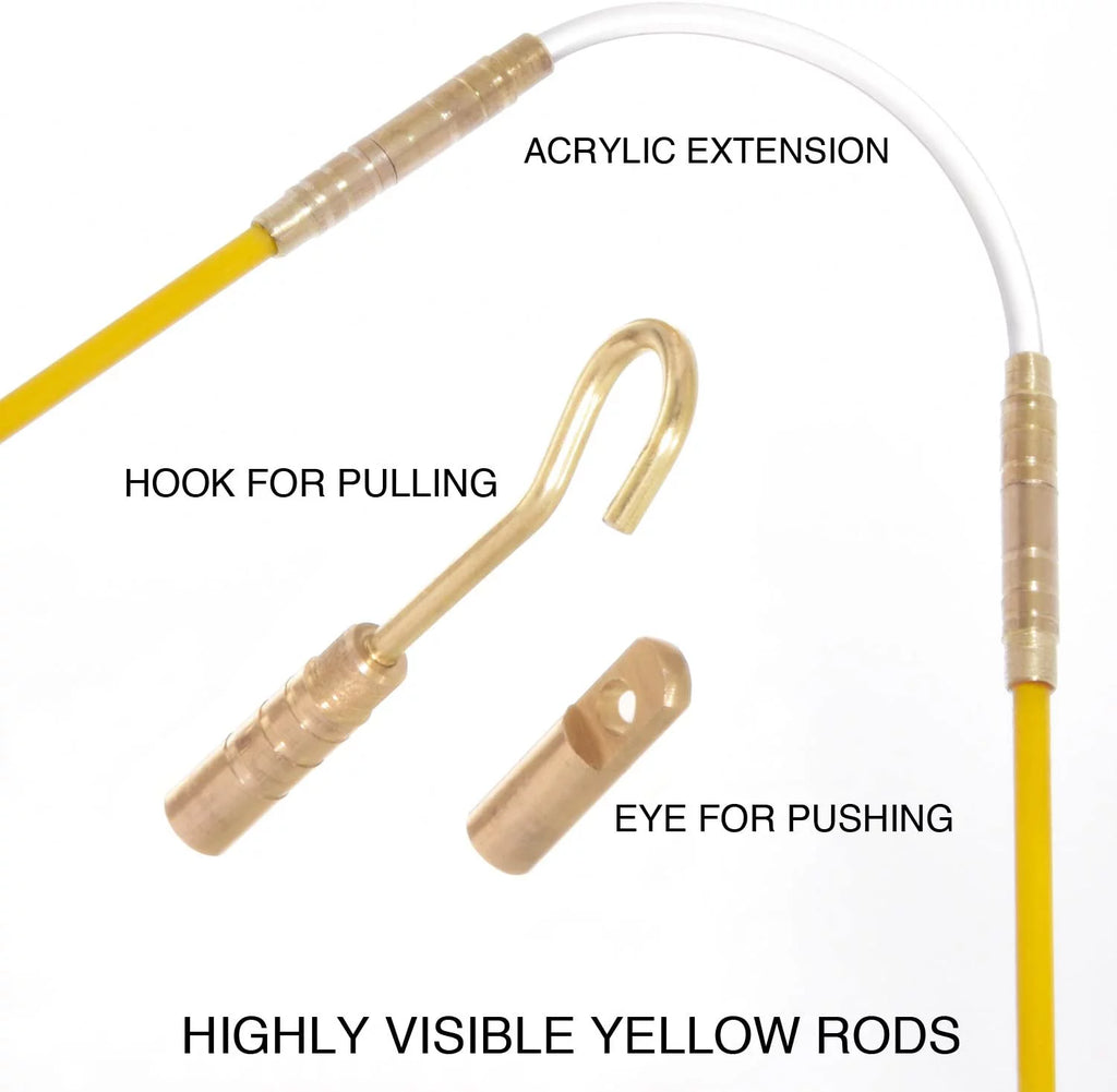 33-Feet Fiberglass Fish Tape Cable Rods E794