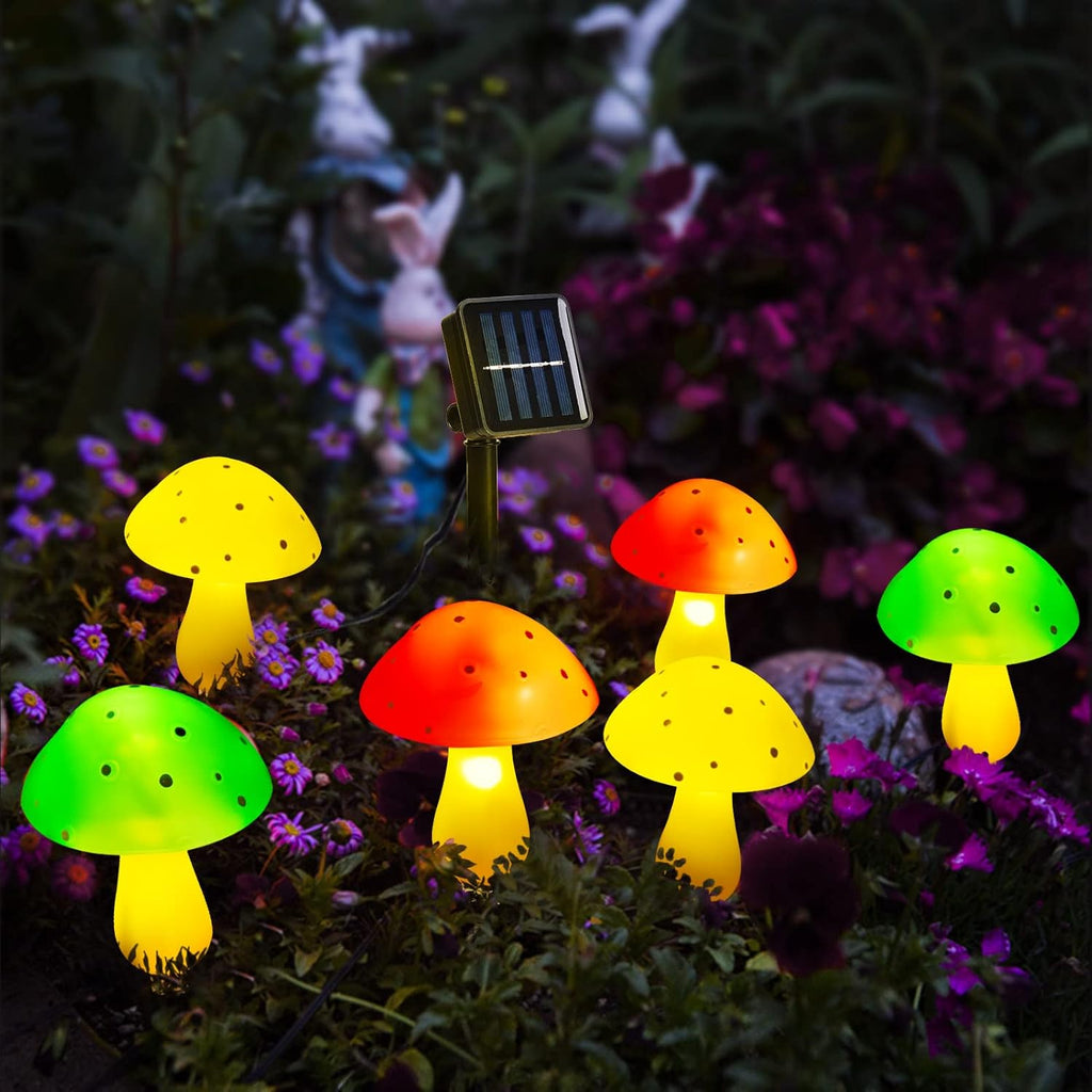 Solar Mushroom Lights Outdoor Waterproof LED Landscape Pathway Lights M528