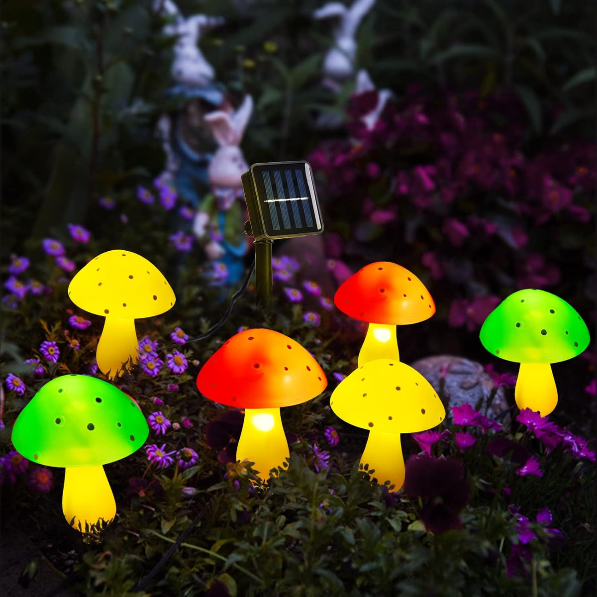 Solar Mushroom Lights Outdoor Waterproof LED Landscape Pathway Lights M528