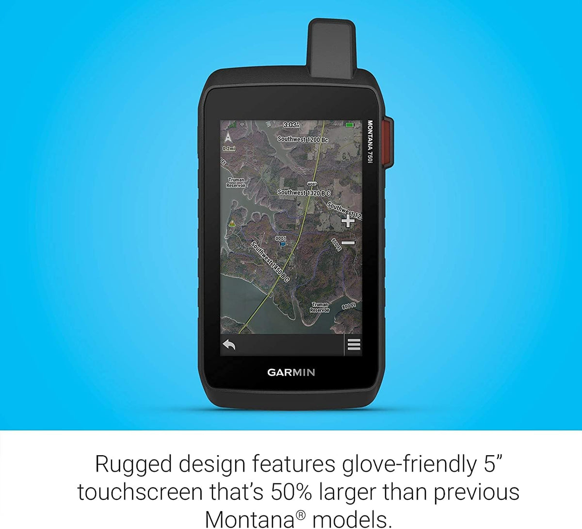 Rugged GPS Touchscreen Navigator with inReach Technology and North America Maps O122727