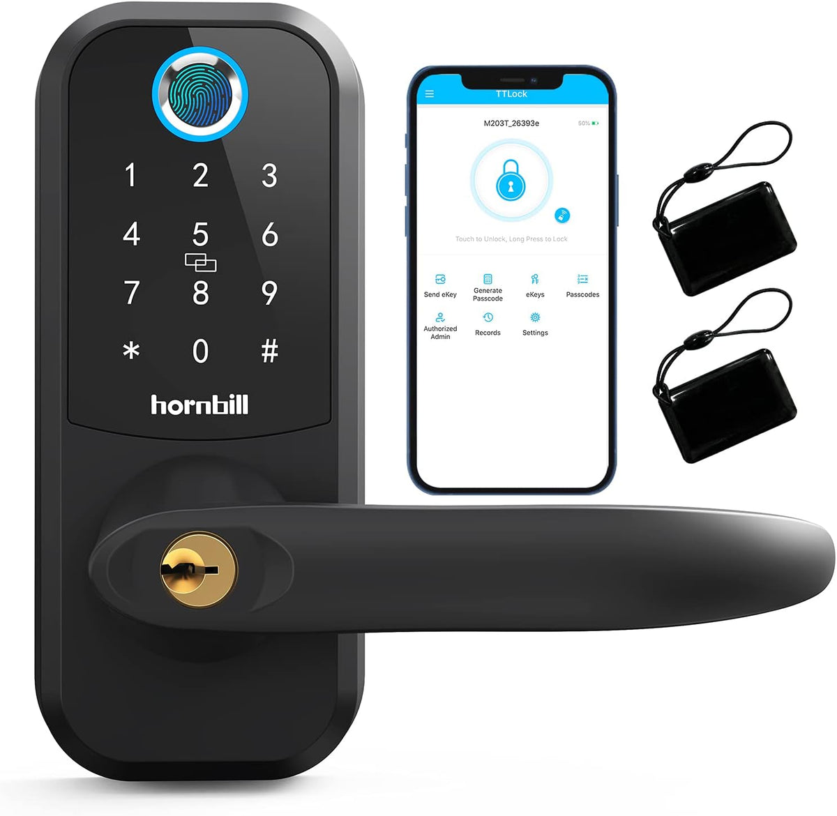 Fingerprint Smart Lock Lever Door Handle A136690