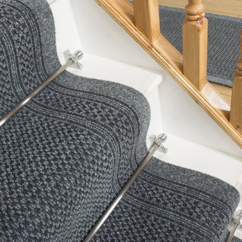 Aztec Gray Stair Carpet Runner E15895