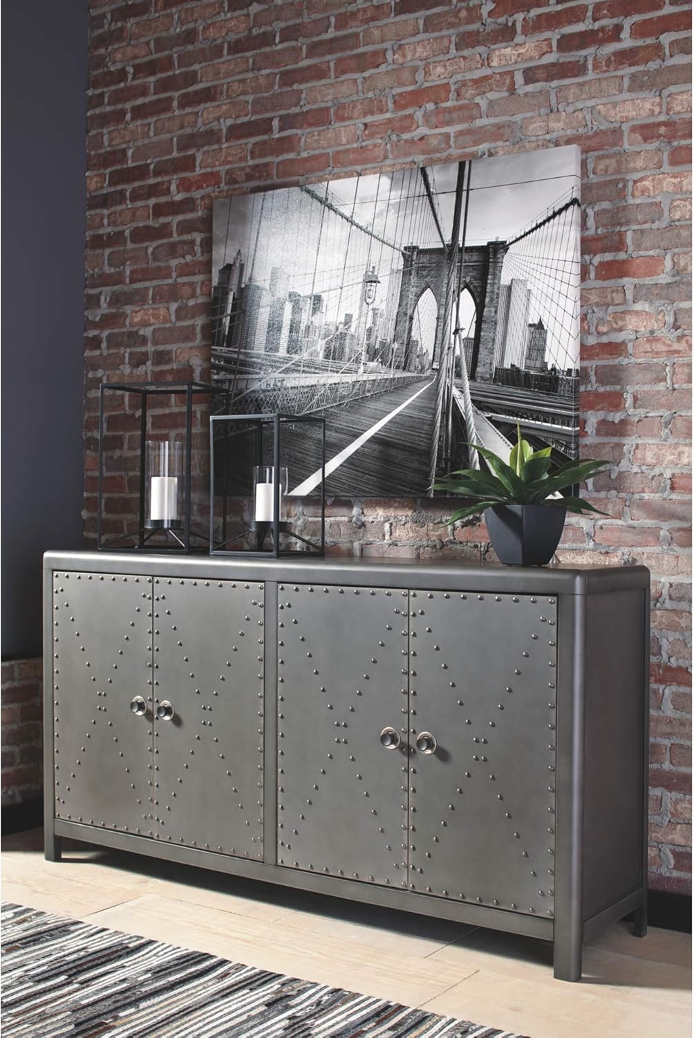 Gray Accent Cabinet or TV Stand F9762