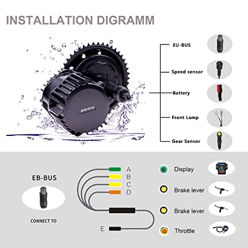 48V 750W Mid Drive Kit Motor for Electric Bike Conversion Kit W708