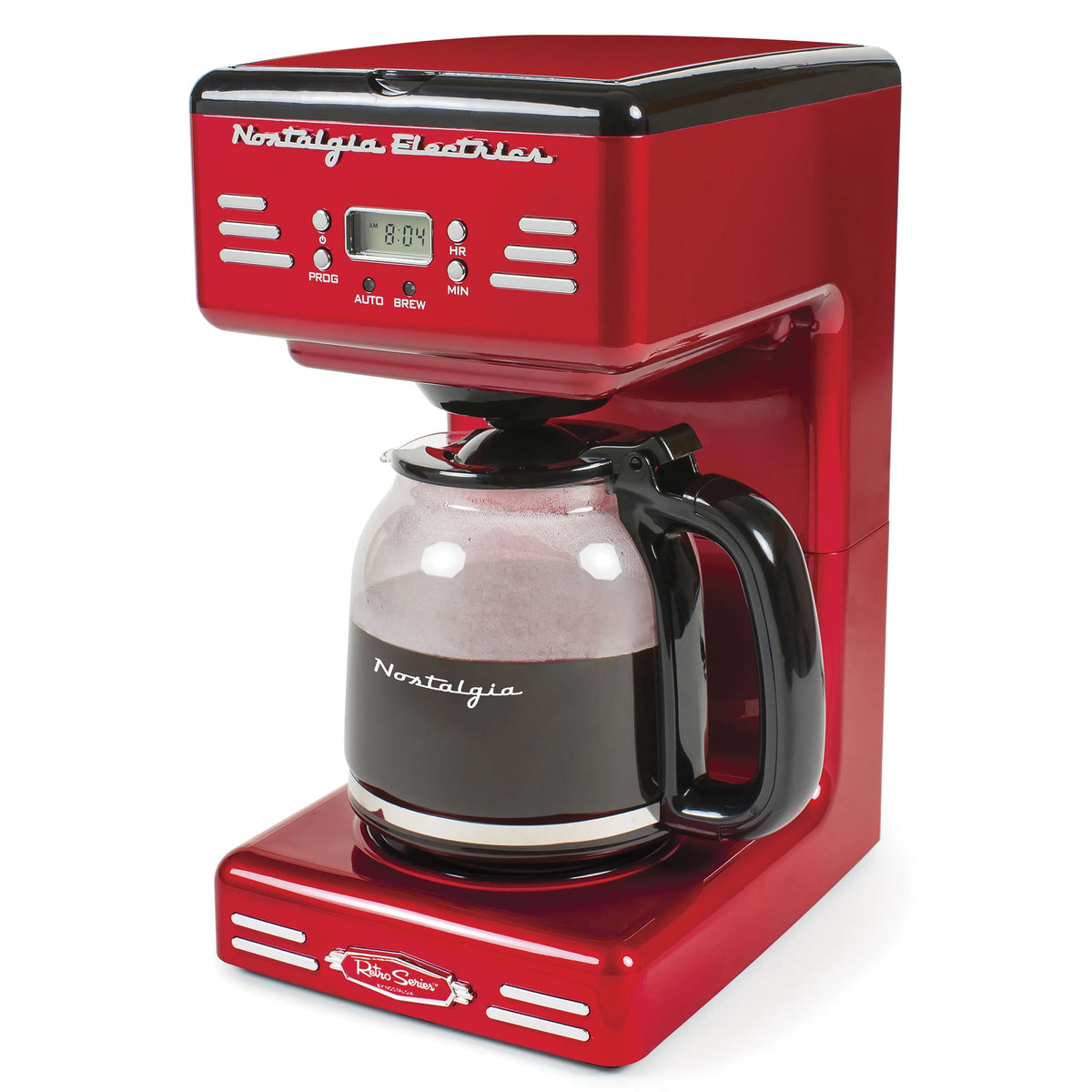 Red 12-Cup Programmable Retro Coffee Maker R29572