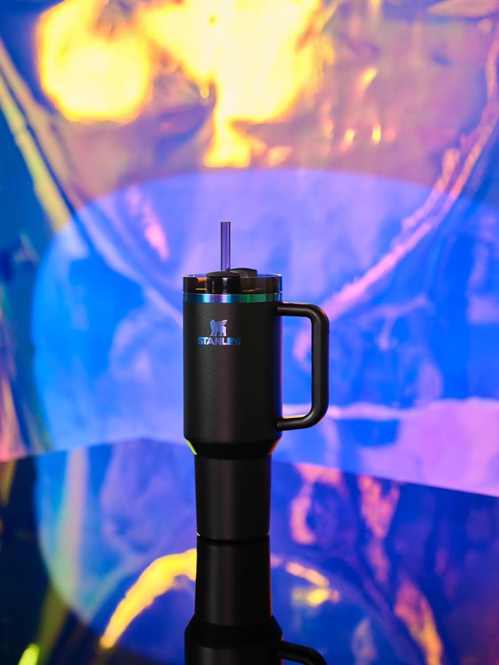 40oz Tumbler with Lid and Straw - Black E7571
