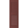 18 in. x 31 in. Exterior Real Wood Pine Louvered Shutters Pair J212525