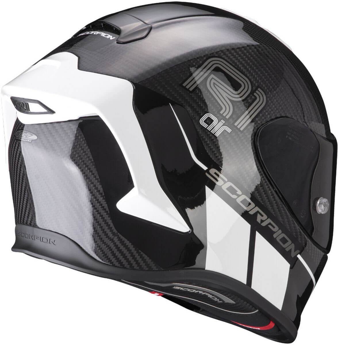 Black White Carbon Motorcycle Helmet E1285