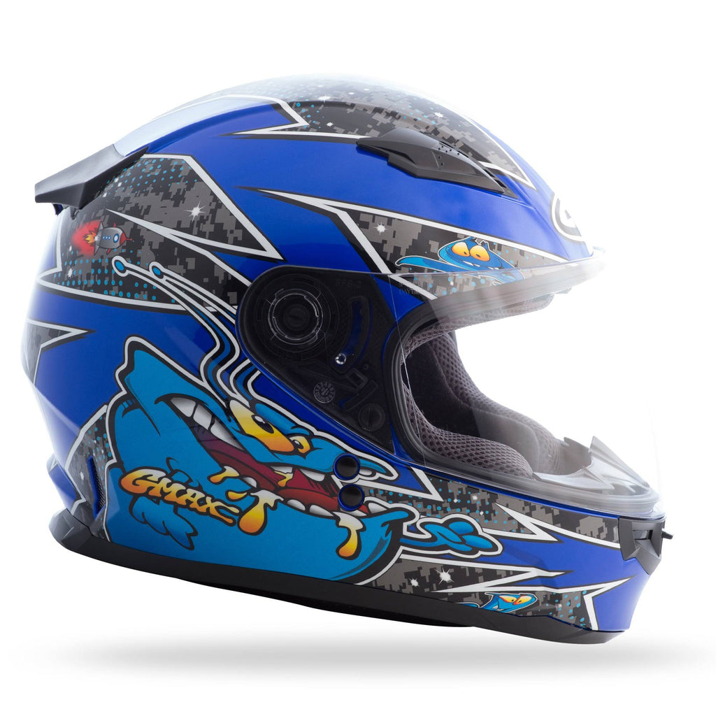 Full Face Alien Helmet Black/Blue R344579
