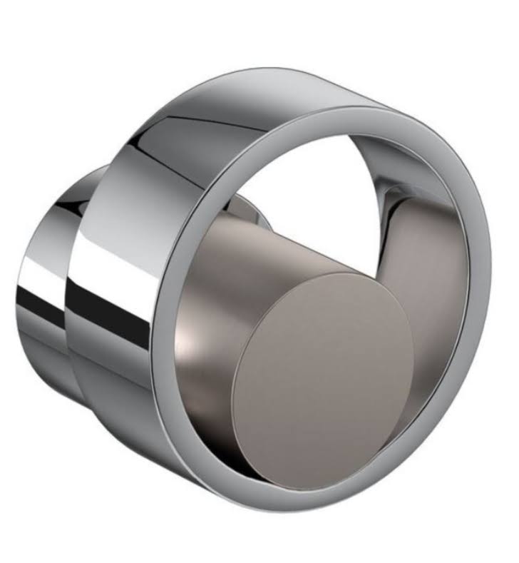Satin Gold and Polished Chrome Trim with Circular Handle D574