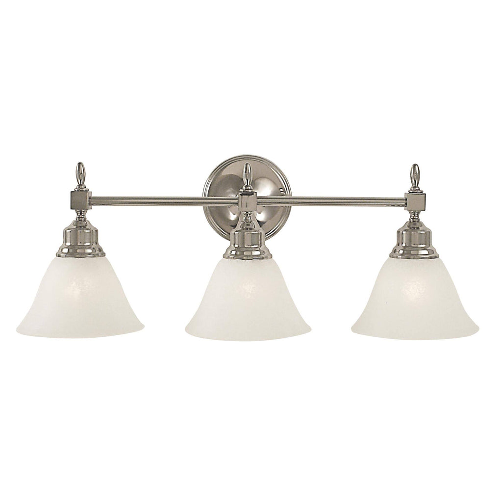 3-Light Brushed Nickel Sconce F896