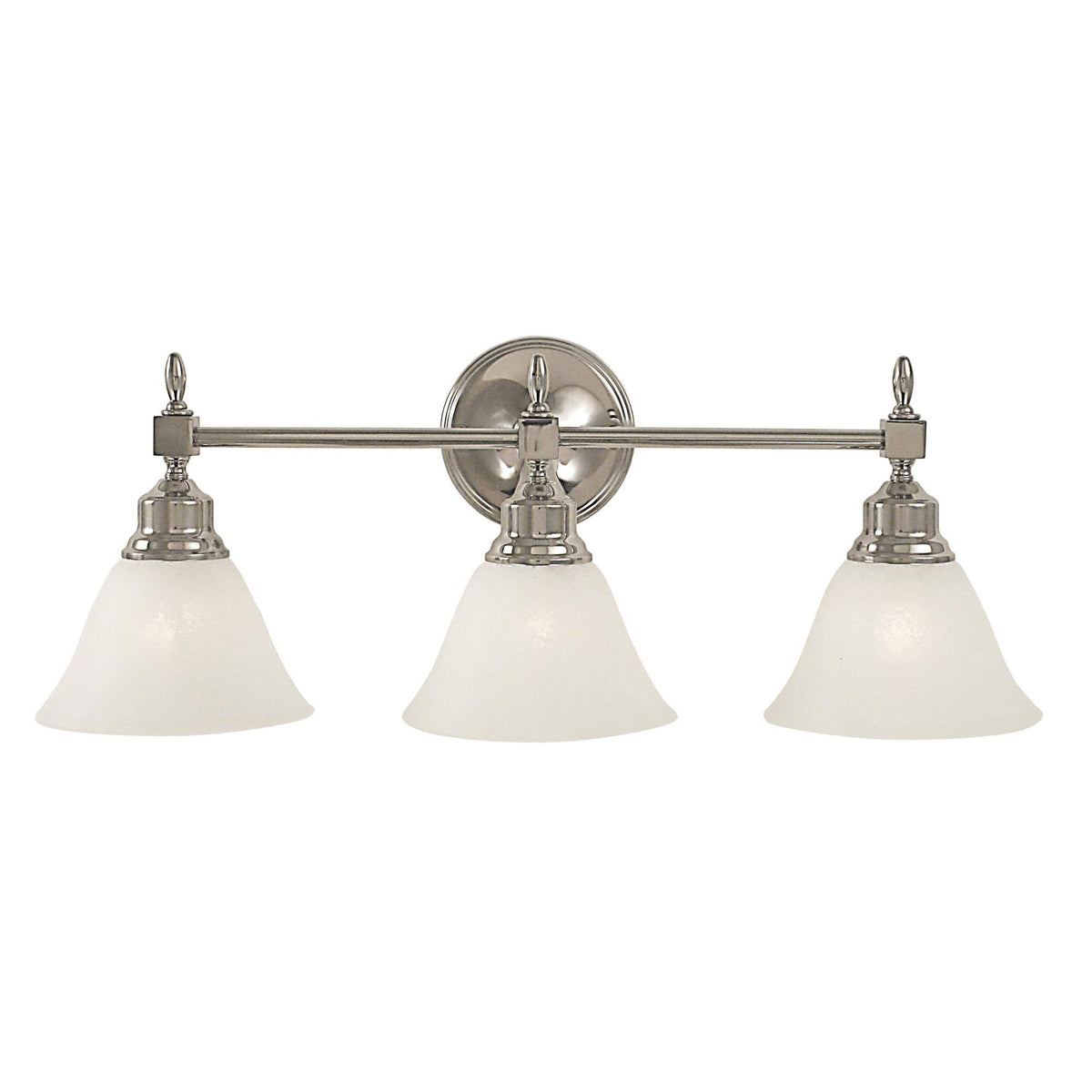 3-Light Brushed Nickel Sconce F896