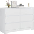 White 6 Drawer Double Dresser U48470