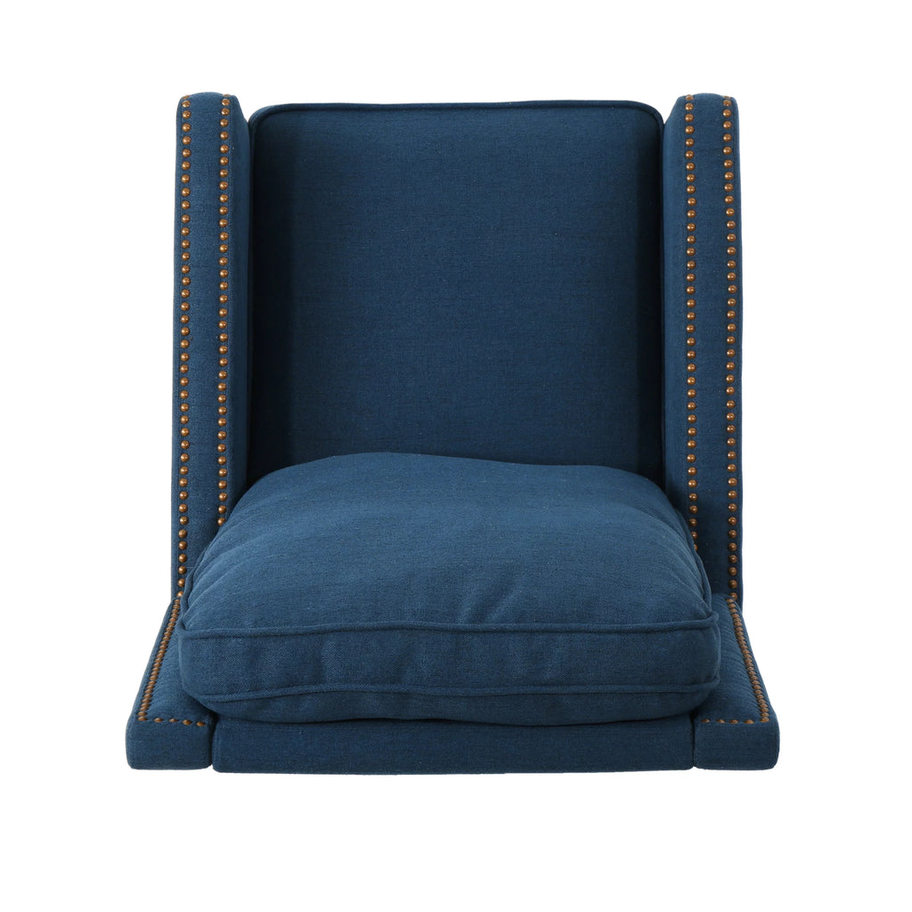 Navy Blue Fabric Recliner K4908