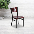 Black Cutout Back Metal Dining Chair B123