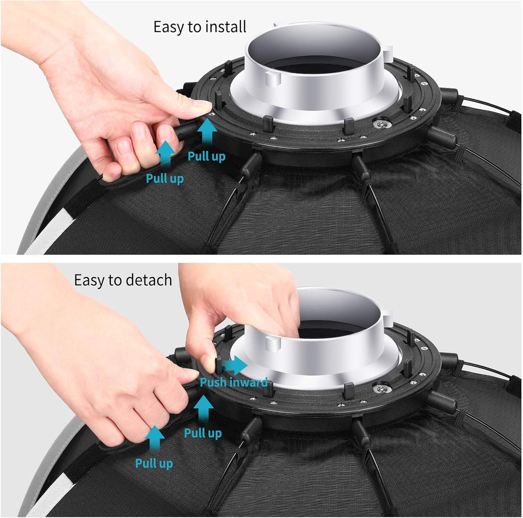 26 Inches Foldable Octagonal Softbox with Bowens Mount Speedring, Carrying Case O860751