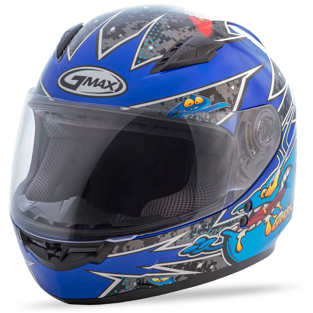 Full Face Alien Helmet Black/Blue R344579