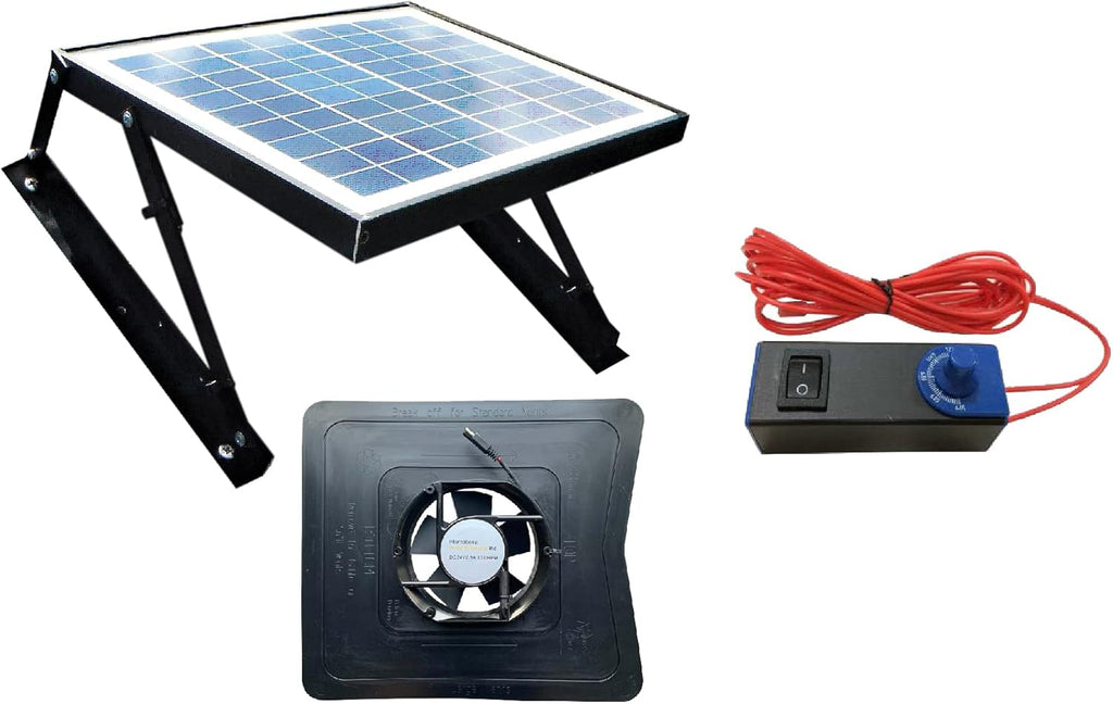 Solar Attic Fan with Crawl Space Adapter, 400 CFM O184487