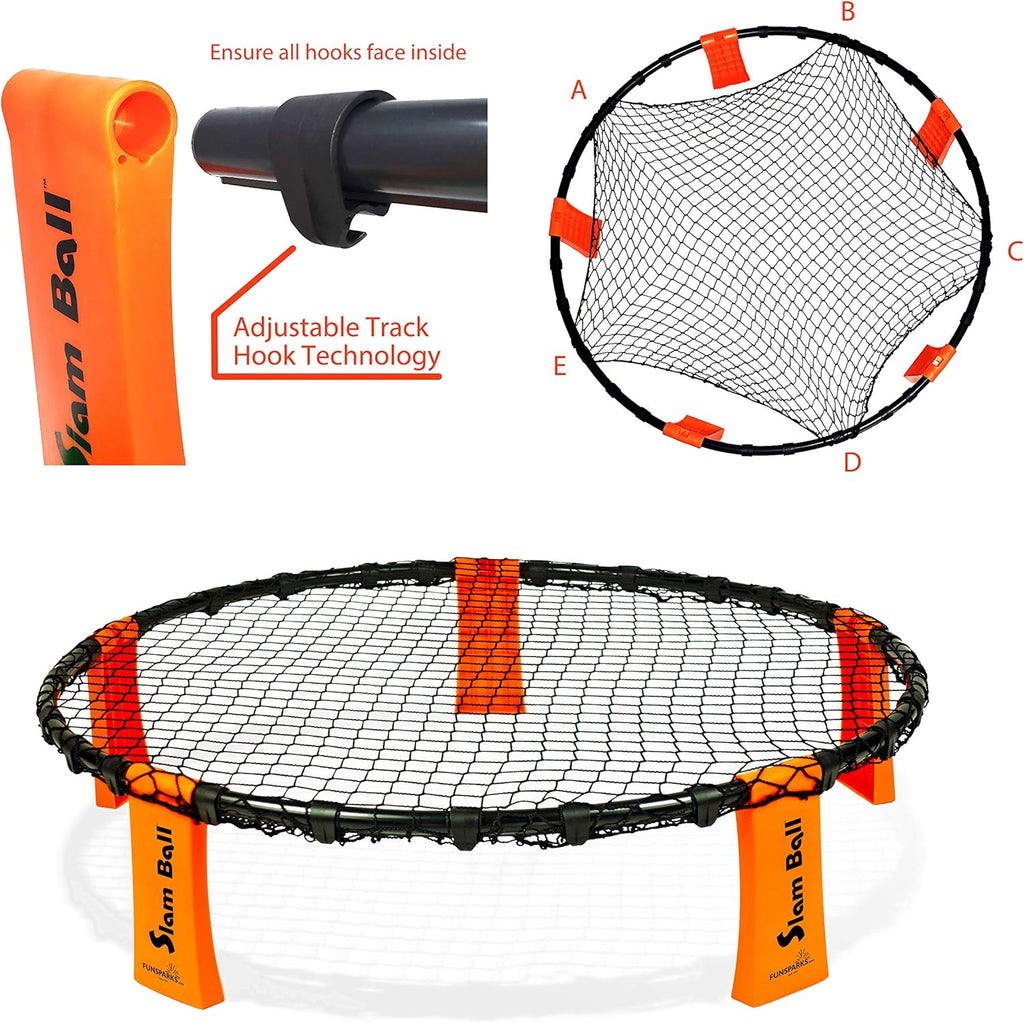 Spike Ball Game with Playing Net, 3 Balls, Carrying Bag and Rules J85780